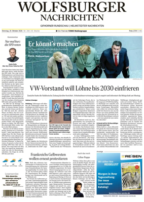 Cover of Wolfsburger Nachrichten (Wolfsburg-Gifhorn)