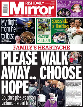 Cover of Irish Daily Mirror