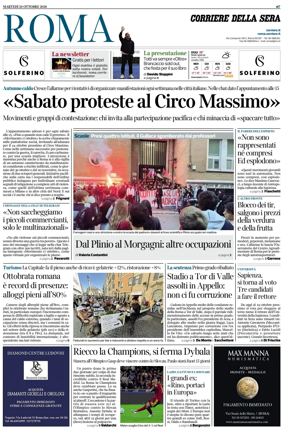 Cover of Corriere della Sera (Roma)