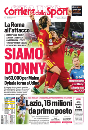 Cover of Corriere dello Sport (Lazio)