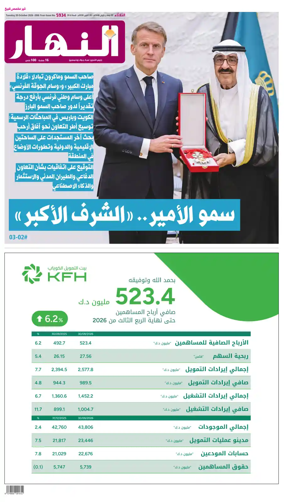 Cover of Annahar Newspaper