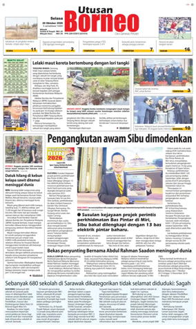 Cover of Utusan Borneo (Sarawak)