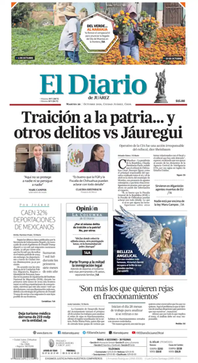 Cover of El Diario de Juarez