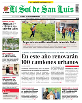 Cover of El Sol de San Luis Potosi