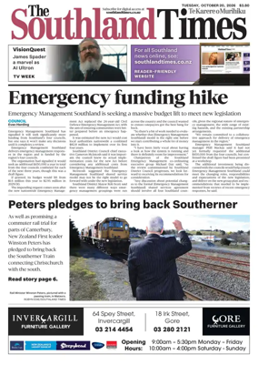 Cover of The Southland Times