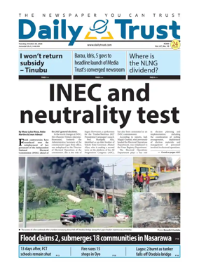 Cover of Daily Trust