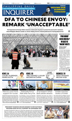 Cover of Philippine Daily Inquirer