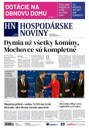 Cover of Hospodarske noviny