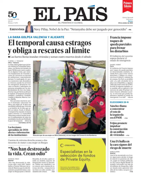 Cover of EL PAIS primera edicion