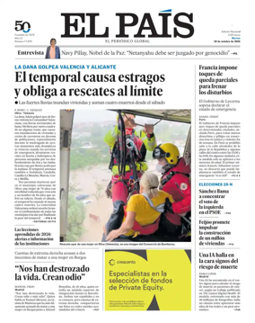Cover of EL PAIS Valencia