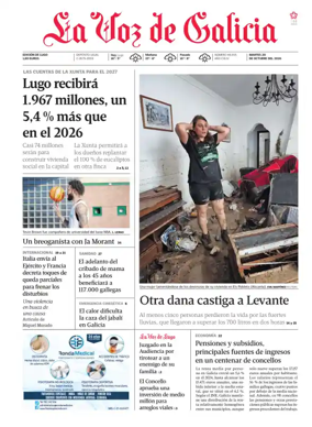 Cover of La Voz de Galicia (Lugo)