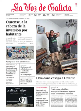 Cover of La Voz de Galicia (Ourense)
