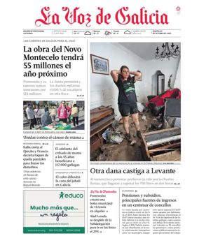 Cover of La Voz de Galicia (Pontevedra)