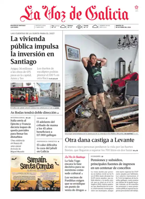 Cover of La Voz de Galicia (Santiago)
