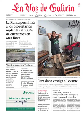 Cover of La Voz de Galicia (Vigo)