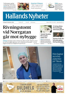 Cover of Hallands Nyheter