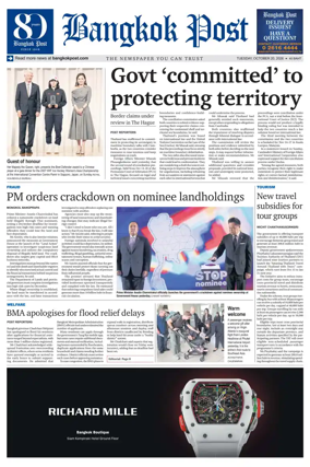 Cover of Bangkok Post