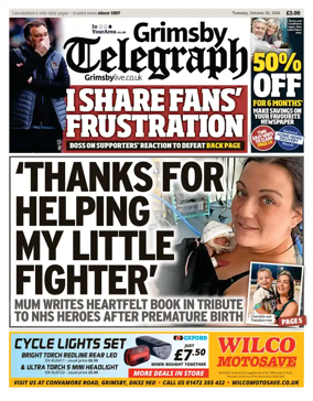 Cover of Grimsby Telegraph