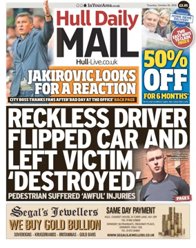 Cover of Hull Daily Mail