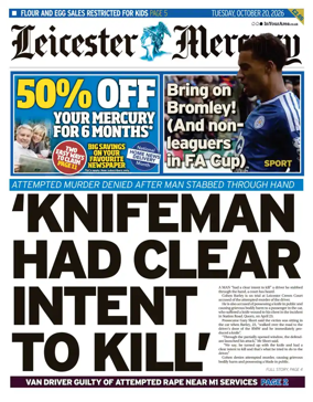 Cover of Leicester Mercury