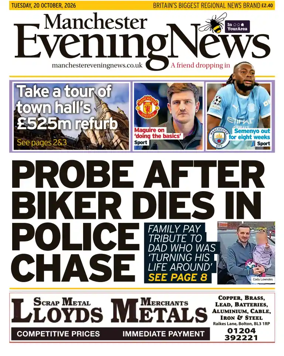 Cover of Manchester Evening News