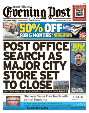 Cover of South Wales Evening Post