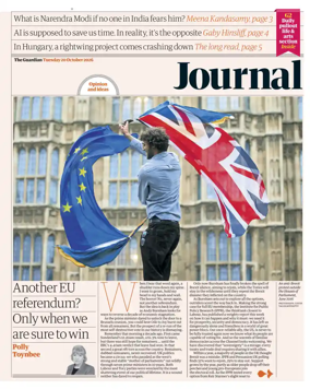 Cover of The Guardian e-paper Journal