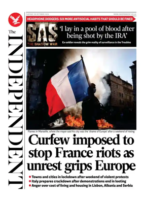 Cover of The Independent