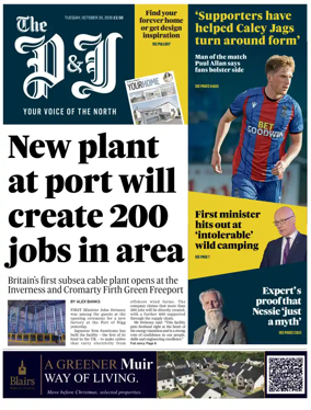 Cover of The Press and Journal (Inverness Highlands and Islands)