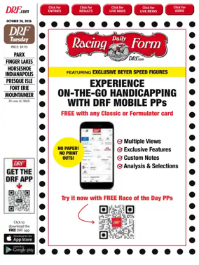 Cover of Daily Racing Form National Digital Edition