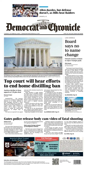 Cover of Democrat and Chronicle