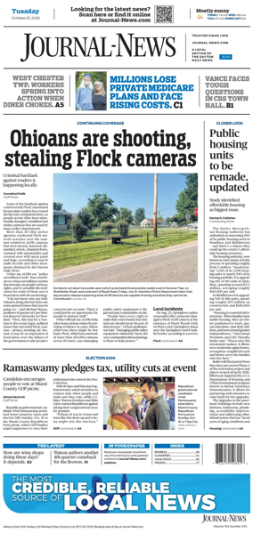Cover of Hamilton Journal News
