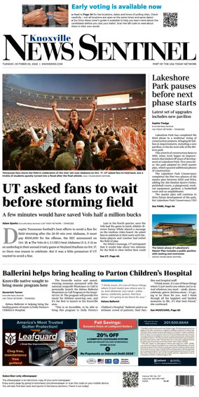 Cover of Knoxville News Sentinel