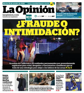 Cover of La Opinion