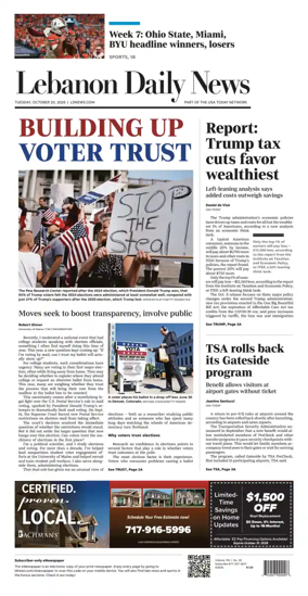 Cover of Lebanon Daily News