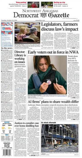 Cover of Northwest Arkansas Democrat-Gazette