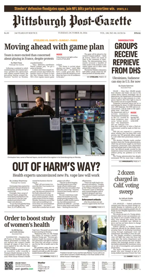 Cover of Pittsburgh Post-Gazette