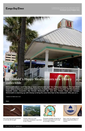Cover of Tampa Bay Times TFP