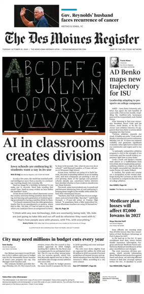 Cover of The Des Moines Register
