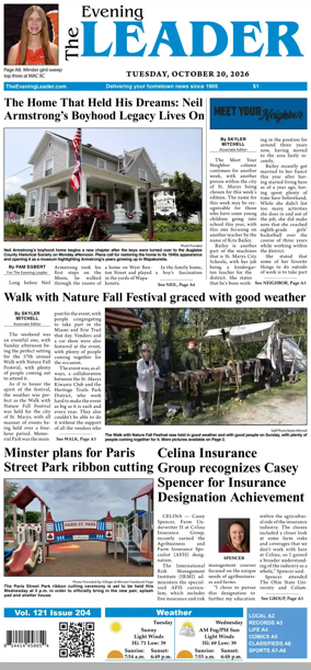 Cover of The Evening Leader