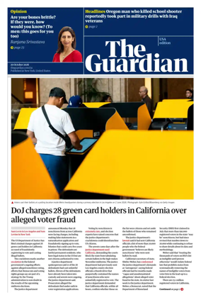 Cover of The Guardian (USA)