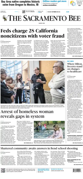 Cover of The Sacramento Bee