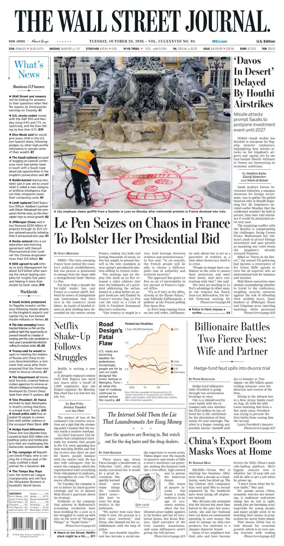 Cover of The Wall Street Journal