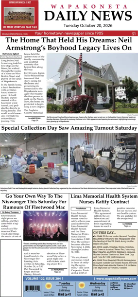Cover of Wapakoneta Daily News