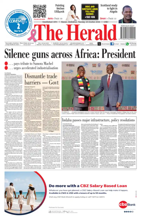 Cover of The Herald (Zimbabwe)