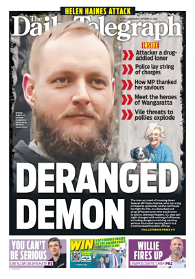 Cover of The Daily Telegraph (Sydney)