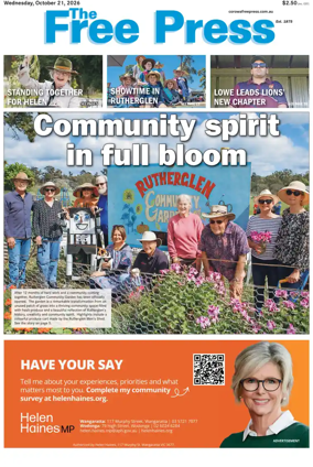 Cover of The Free Press (Corowa)