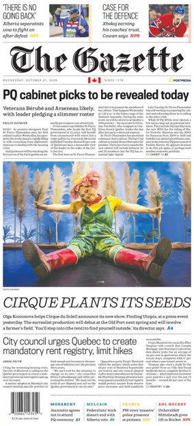 Cover of Montreal Gazette