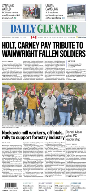 Cover of The Daily Gleaner