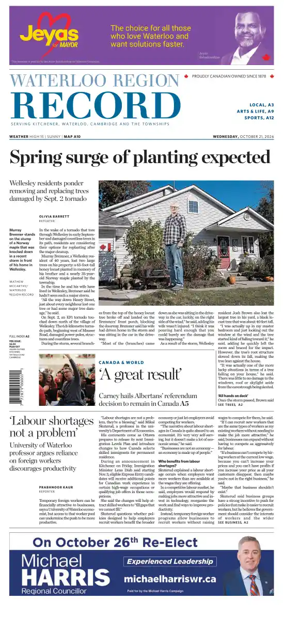 Cover of Waterloo Region Record